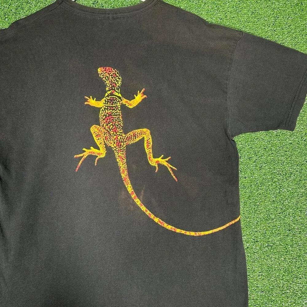 Marlboro Unlimited Lizard Shirt Mens Xl Black Graphic Pocket Tee 90S Usa
